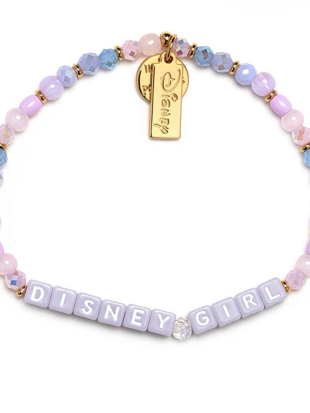 Little Words Project ‘DISNEY GIRL' Bracelet - Lavender Pink Blue with Gold